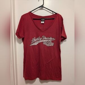 Women's Harley-Davidson Crimson V-Neck Tee